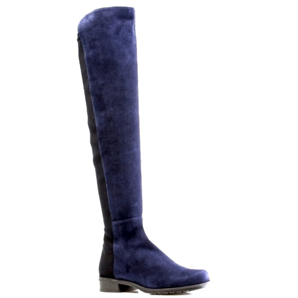 Stuart Weitzman 5050 boots - nice blue suede - Picture 1 of 5